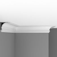 Товар: Карниз Decomaster 2400x115x118 мм арт-DP 50A - фото 1 Карниз Decomaster 2400x115x118 мм арт-DP 50A — фото 1, Карнизы