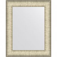 Зеркало Evoform Definite 50х40 в багетной раме - Брашированное серебро 59 мм арт-BY 7614 — фото 1, Зеркала в ванную комнату