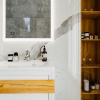 Тумба под раковину Бриклаер Берлин 70 подвесная Белый глянец арт-4627125416071 — фото 3, Тумбы под раковину