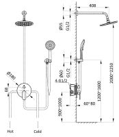 Душевая система Vincea Desire Хром арт-VSFW-1D1CH — фото 4, Встраиваемые душевые комплекты