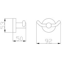 Товар: Двойной крючок Rav Slezak Colorado Серый металлик глянцевый арт-COA0102MGL - фото 2 Двойной крючок Rav Slezak Colorado Серый металлик глянцевый арт-COA0102MGL — фото 2, Крючки для полотенец
