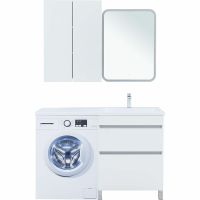 Тумба под раковину Aquanet Вега 130 Белый глянец арт-329125 — фото 4, Тумбы под раковину