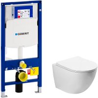 Комплект унитаза SantiLine SL-5005 с инсталляцией Geberit Duofix Sigma UP320 111.300.00.5 с сиденьем Микролифт арт-SL-5005+111.300.00.5 — фото 1, Комплекты унитаз + инсталляция