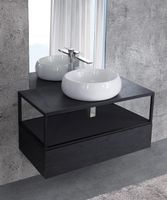 Тумба Cezares Cadro 70 подвесная Nero арт-CADRO-70-1C-SO-NR-BLUM — фото 3, Комоды и тумбы для ванной комнаты