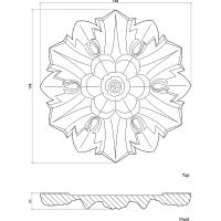 Розетка потолочная Европласт 198x21x198 мм арт-1.56.011 — фото 3, Розетки потолочные