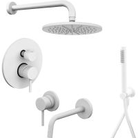 Комплект смесителей Paffoni Light Белый матовый арт-KITLIG018BO006 — фото 1, Готовые комплекты для ванной комнаты