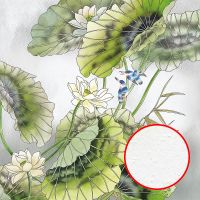 Фреска Ortograf Grafika Natura 31521 Фактура бархат FX Флизелин (2,7*2,7) Зеленый/Серый, Цветы/Листья/Птицы арт-31521 (бархат FX) — фото 1, Фрески