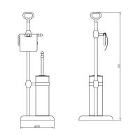 Напольная стойка Migliore Mirella Бронза арт-17194 — фото 2, Стойки - набор держателей