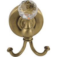 Двойной крючок Migliore Amerida Бронза с кристаллом Swarovski арт-16563 — фото 3, Крючки для полотенец