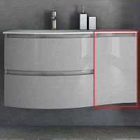 Подвесной шкаф Cezares Vague 34 R подвесной Grigio lucido арт-54855 — фото 1, Шкафы для ванной