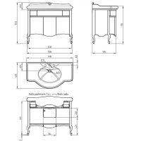 Тумба под раковину Migliore Impero 110 Орех арт-25957 — фото 3, Тумбы под раковину