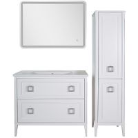 Товар: Комплект мебели для ванной ASB-Woodline Рома 100Н Белый арт-10851+27383+12220 - фото 9 Комплект мебели для ванной ASB-Woodline Рома 100Н Белый арт-10851+27383+12220 — фото 9, Комплекты мебели для ванной