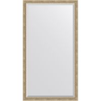 Зеркало Evoform Exclusive Floor 198х108 с фацетом в багетной раме - Состаренное серебро с плетением 70 мм арт-BY 6142 — фото 1, Зеркала в ванную комнату