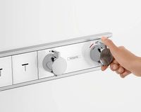 Смеситель для душа Hansgrohe RainSelect с термостатом Белый Хром арт-15357400 — фото 10, Смеситель для душа