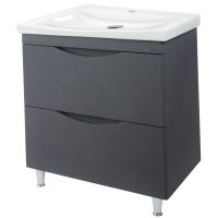 Тумба под раковину Bellezza Санриса 60 Серебро арт-4630109660360 — фото 1, Тумбы под раковину