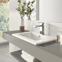 Товар: Раковина Sanita Luxe Quadro 75 Белая арт-WB.FN/Quadro/75-C/WHT.G/S1 - фото 2 Раковина Sanita Luxe Quadro 75 Белая арт-WB.FN/Quadro/75-C/WHT.G/S1 — фото 2, Раковины встраиваемые сверху