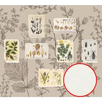 Фреска Ortograf Цветы 30232 Фактура флок FLK Флизелин (3*2,7) Бежевый/Разноцветный, Цветы/Листья арт-30232 (флок FLK) — фото 1, Фрески