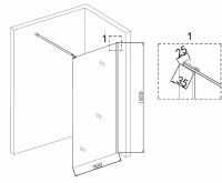 Душевая перегородка Niagara Nova 90 профиль Черный стекло прозрачное арт-NG-687-90BLACK — фото 4, Душевые перегородки