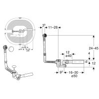Слив-перелив Geberit Uniflex полуавтомат Хром глянцевый арт-150.520.21.6 — фото 2, Сливы-переливы