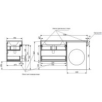 Тумба с раковиной Эстет Dallas Luxe 140 L подвесная Белая арт-ФР-00002923 — фото 9, Тумбы с раковиной
