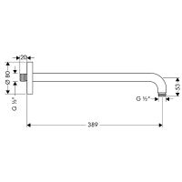 Товар: Кронштейн для верхнего душа Hansgrohe Белый матовый арт-27413700 - фото 2 Кронштейн для верхнего душа Hansgrohe Белый матовый арт-27413700 — фото 2, Кронштейны для верхнего душа