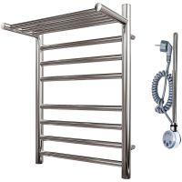 Электрический полотенцесушитель Point Аврора Премиум П7 400x600 с полкой левый/правый Хром арт-PN10146SPE — фото 1, Электрические полотенцесушители