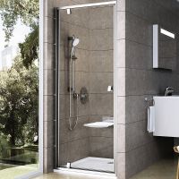 Душевая дверь Ravak Pivot PDOP1-90 профиль Сатин ручка Хром стекло Transparent арт-03G70U00Z1 — фото 1, Распашные душевые двери