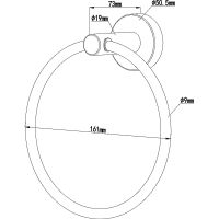 Кольцо для полотенец Swedbe Attribut Хром арт-9803 — фото 4, Полотенцедержатели