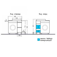 Товар: Тумба под раковину СанТа Марс 90 Белая арт-700321 - фото 5 Тумба под раковину СанТа Марс 90 Белая арт-700321 — фото 5, Тумбы под раковину