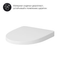 Унитаз AM.PM Awe подвесной с сиденьем Микролифт арт-C111738SC — фото 10, Подвесные унитазы