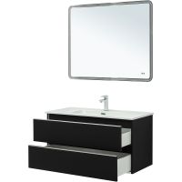 Тумба под раковину Aquanet Вега 100 подвесная Черная арт-329593 — фото 13, Тумбы под раковину