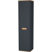 Шкаф пенал Vitra Sento 40 L подвесной с бельевое корзиной Антрацит матовый арт-60856 — фото 1, Пеналы для ванной комнаты