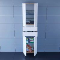 Товар: Шкаф пенал СанТа Лондон 50 Белый арт-524010 - фото 4 Шкаф пенал СанТа Лондон 50 Белый арт-524010 — фото 4, Пеналы для ванной комнаты