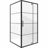 Душевой уголок Niagara Nova 90х90 NG-0290-08 BLACK профиль Черный стекло прозрачное арт-_02900831BLACK — фото 1, Квадратные душевые уголки