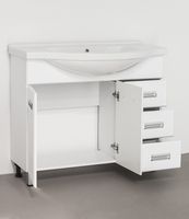 Тумба под раковину Style Line Ирис 100 Белый глянец арт-ЛС-00000178 — фото 3, Тумбы под раковину