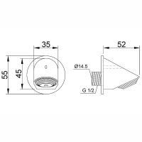 Товар: Верхний душ Nofer Хром арт-07071.B - фото 2 Верхний душ Nofer Хром арт-07071.B — фото 2, Верхние души