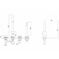 Смеситель на борт ванны Abber Wasser Kreis Золото матовое арт-AF8113G — фото 3, Смесители на борт ванны