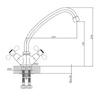 Смеситель для кухни Viko Хром арт-V-1203 — фото 3, Смесители для кухни