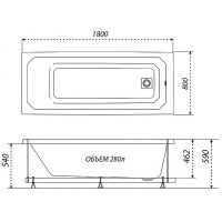 Акриловая ванна Triton Прага 180x80 без гидромассажа арт-Щ0000049119 — фото 7, Акриловые ванны
