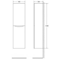 Товар: Шкаф пенал BelBagno Fly-Marino 40 подвесной Rovere Moro арт-FLY-MARINO-1500-2A-SC-RW-P-R - фото 3 Шкаф пенал BelBagno Fly-Marino 40 подвесной Rovere Moro арт-FLY-MARINO-1500-2A-SC-RW-P-R — фото 3, Пеналы для ванной комнаты