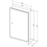 Зеркальный шкаф Aquanet Оптима 50 с подсветкой Белый арт-311859 — фото 7, Зеркальные шкафы в ванную