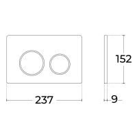 Клавиша смыва Sintesi Белая арт-SIN-FB-XRW-502 — фото 2, Кнопки смыва