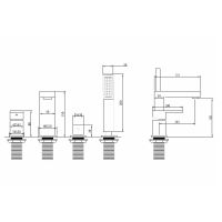 Смеситель на борт ванны Abber Daheim Никель арт-AF8213NG — фото 3, Смесители на борт ванны