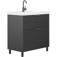 Тумба под раковину Corozo Терра 80 Графит матовый арт-SD-00001323 — фото 3, Тумбы под раковину