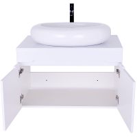 Товар: Тумба с раковиной Orange Санторини 80 подвесная Белая глянцевая арт-Sa-80TUW+RA - фото 4 Тумба с раковиной Orange Санторини 80 подвесная Белая глянцевая арт-Sa-80TUW+RA — фото 4, Тумбы с раковиной