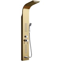 Душевая панель Ceruttispa Celia G с гидромассажем Золото арт-CT10404 — фото 1, Душевые панели