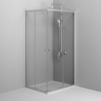 Душевой уголок AM.PM Sunny 100х80 профиль Хром матовый стекло прозрачное арт-W87G-403-10080-MT — фото 1, Прямоугольные душевые уголки