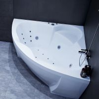 Акриловая ванна Aquatek Поларис-1 140х140 без гидромассажа с фронтальной панелью с каркасом (вклеенный) со слив-переливом арт-POL1-0000030 — фото 3, Акриловые ванны