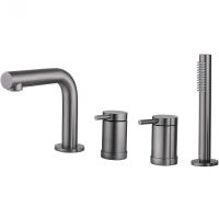 Смеситель на борт ванны Abber Emotion Никель арт-AF8813NG — фото 1, Смесители на борт ванны