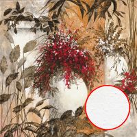 Фреска Ortograf Цветы 11609 Фактура бархат FX Флизелин (2,7*2,7) Бежевый/Зеленый/Красный, Цветы/Живопись арт-11609 (бархат FX) — фото 1, Фрески